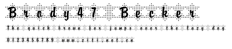 Brody47 Becker.ttf字體轉換器圖片