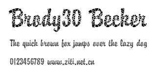 Brody30 Becker.ttf字體轉換器圖片
