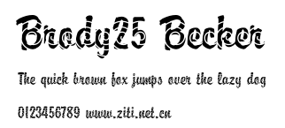 Brody25 Becker.ttf字體轉換器圖片