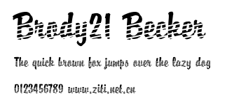 Brody21 Becker.ttf字體轉換器圖片