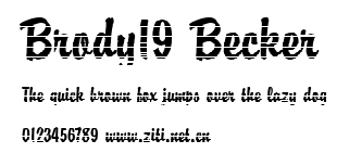 Brody19 Becker.ttf字體轉換器圖片