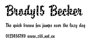 Brody15 Becker.ttf字體轉換器圖片