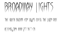 Broadway lights.ttf字體轉換器圖片