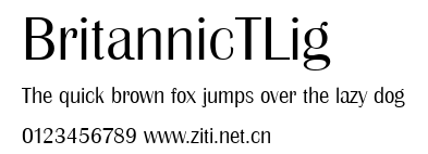BritannicTLig.ttf字體轉換器圖片