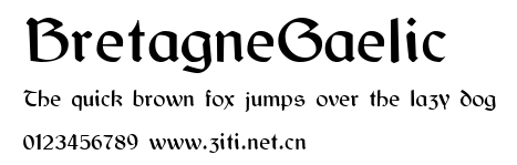 BretagneGaelic.ttf字體轉換器圖片