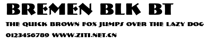 Bremen Blk BT.ttf字體轉換器圖片