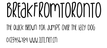 BreakFromToronto.ttf字體轉換器圖片