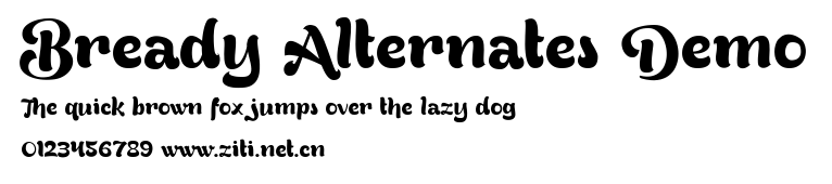 Bready Alternates Demo.ttf字體轉換器圖片