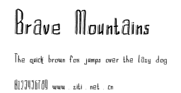 Brave Mountains.otf字體轉換器圖片