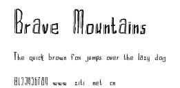Brave Mountains.ttf字體轉換器圖片