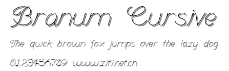 Branum Cursive.ttf字體轉換器圖片