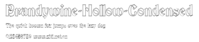 Brandywine-Hollow-Condensed.ttf字體轉換器圖片