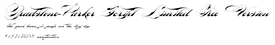 Bradstone-Parker Script Limited Free Version.ttf字體轉換器圖片