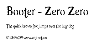 Booter - Zero Zero.ttf