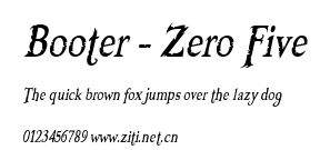 Booter - Zero Five.ttf