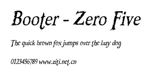 Booter - Zero Five.ttf