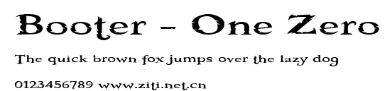 Booter - One Zero.ttf