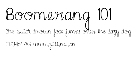 Boomerang 101.ttf