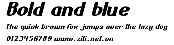 Bold and blue.ttf字體轉換器圖片