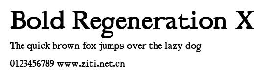 Bold Regeneration X .ttf字體轉換器圖片