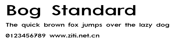 Bog Standard.ttf字體轉換器圖片