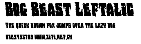 Bog Beast Leftalic.ttf字體轉換器圖片