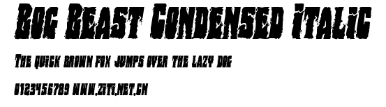 Bog Beast Condensed Italic.ttf字體轉換器圖片