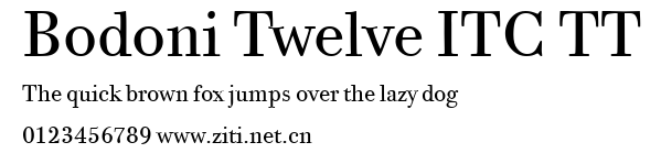 Bodoni Twelve ITC TT.ttf字體轉換器圖片