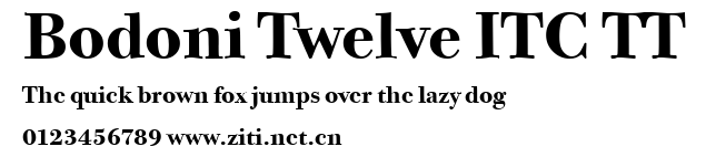 Bodoni Twelve ITC TT.ttf字體轉換器圖片