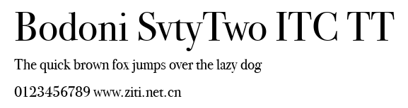 Bodoni SvtyTwo ITC TT.ttf字體轉換器圖片
