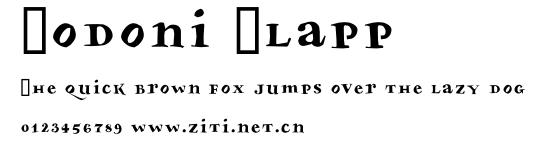 Bodoni Slapp.ttf字體轉換器圖片