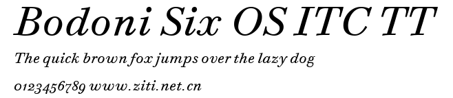 Bodoni Six OS ITC TT.ttf字體轉換器圖片