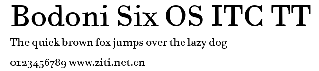 Bodoni Six OS ITC TT.ttf字體轉換器圖片