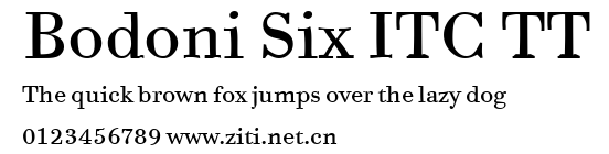 Bodoni Six ITC TT.ttf字體轉換器圖片