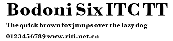 Bodoni Six ITC TT.ttf字體轉換器圖片