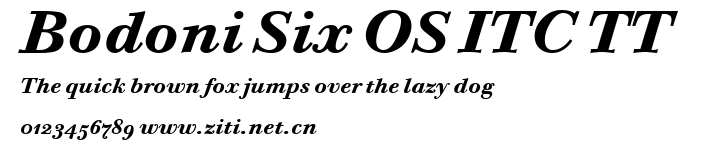 Bodoni Six OS ITC TT.ttf字體轉換器圖片