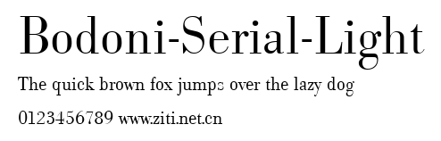 Bodoni-Serial-Light.ttf字體轉換器圖片