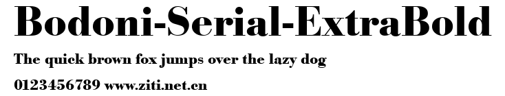 Bodoni-Serial-ExtraBold.ttf字體轉換器圖片