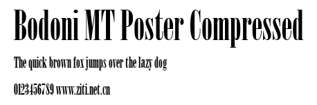 Bodoni MT Poster Compressed.ttf字體轉換器圖片