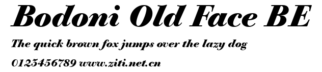 Bodoni Old Face BE.ttf字體轉換器圖片