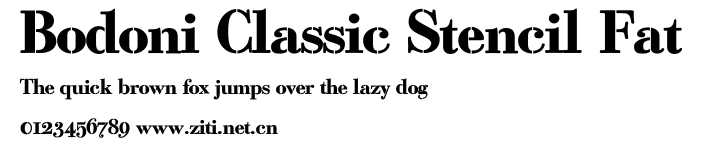 Bodoni Classic Stencil Fat.ttf