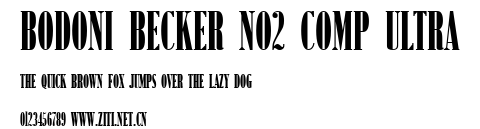 Bodoni Becker No2 Comp Ultra.ttf字體轉換器圖片