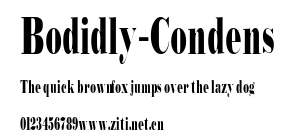 Bodidly-Condens.ttf字體轉換器圖片