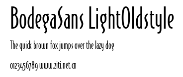 BodegaSans LightOldstyle.ttf字體轉換器圖片