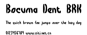 Bocuma Dent BRK.ttf字體轉換器圖片