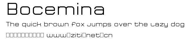 Bocemina.ttf字體轉換器圖片