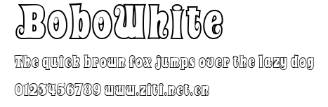 BoboWhite.ttf字體轉換器圖片