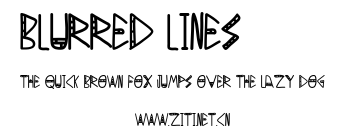 Blurred Lines.ttf字體轉換器圖片