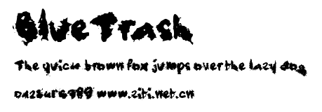 BlueTrash.ttf字體轉換器圖片