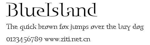 BlueIsland.ttf字體轉換器圖片